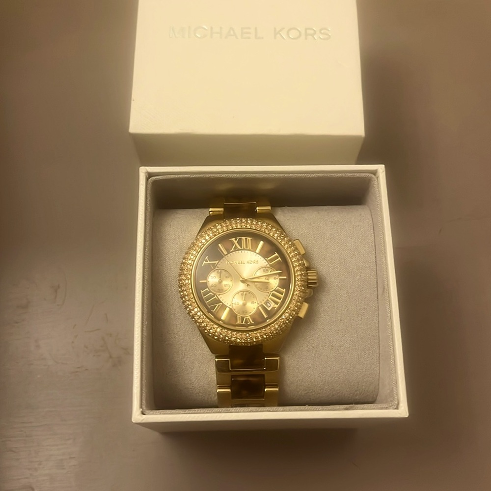Michael Kors gold/tortoise watch